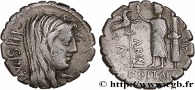 POSTUMIA
Type : Denier serratus 
Date : 81 AC. 
Mint name / Town : Rome 
Metal : silver 
Millesimal fineness : 950  ‰
Diameter : 17,5  mm
Orientation ...