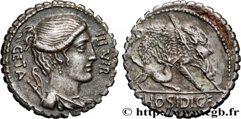 HOSIDIA
Type : Denier serratus 
Date : 68 AC. 
Mint name / Town : Rome 
Metal : ...