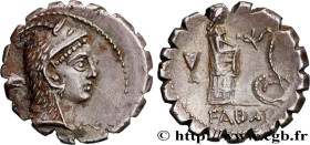 ROSCIA
Type : Denier serratus 
Date : 64 AC. 
Mint name / Town : Rome 
Metal : silver 
Millesimal fineness : 950  ‰
Diameter : 18,5  mm
Orientation di...