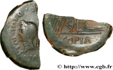 LUGDUNUM - LYON - JULIUS CAESAR and OCTAVIAN
Type : Dupondius 
Date : c. 36 AC. 
Mint name / Town : Lyon 
Metal : copper 
Diameter : 32  mm
Orientatio...