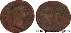 TRAJANUS
Type : As 
Date : 101 
Mint name / Town : Rome 
Metal : copper 
Diameter : 25,5  mm
Orientation dies : 7  h.
Weight : 10,24  g.
Obverse legen...