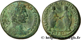 CARACALLA
Type : Tetrassaria 
Date : c. 205-208 
Mint name / Town : Nicopolis ad Istrum, Mésie Inférieure 
Metal : copper 
Diameter : 27,5  mm
Orienta...