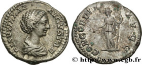 PLAUTILLA
Type : Denier 
Date : 202 
Mint name / Town : Rome 
Metal : silver 
Millesimal fineness : 550  ‰
Diameter : 17,5  mm
Orientation dies : 6  h...