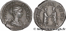 PLAUTILLA
Type : Denier 
Date : 202 
Mint name / Town : Rome 
Metal : silver 
Millesimal fineness : 550  ‰
Diameter : 18,5  mm
Orientation dies : 6  h...