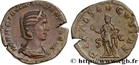 OTACILIA SEVERA
Type : Sesterce 
Date : 249 
Mint name / Town : Rome 
Metal : copper 
Diameter : 27,5  mm
Orientation dies : 1  h.
Weight : 15,61  g.
...