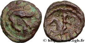 AMBIANI (Area of Amiens)
Type : Bronze au sanglier et au cavalier 
Date : c. 60-40 AC. 
Mint name / Town : Amiens (80) 
Metal : bronze 
Diameter : 15 ...