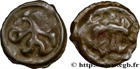 GALLIA BELGICA - REMI (Area of Reims)
Type : Potin au guerrier courant et “à l’élan” 
Date : c. 90-50 AC. 
Mint name / Town : Reims (51) 
Metal : poti...