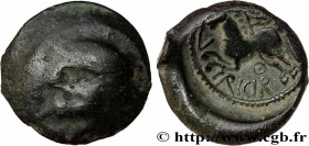 GALLIA BELGICA - SUESSIONES (Area of Soissons)
Type : Bronze CRICIRV 
Date : c. 50-40 AC. 
Metal : bronze 
Diameter : 17  mm
Orientation dies : 6  h.
...