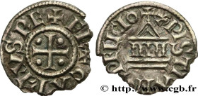 CHARLES II LE CHAUVE / THE BALD
Type : Denier 
Date : c. 843-864 
Mint name / Town : Melle ? 
Metal : silver 
Diameter : 18,5  mm
Orientation dies : 1...