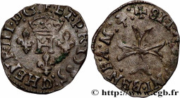 HENRY III
Type : Liard à la croix du Saint-Esprit 
Date : 1585 
Mint name / Town : Lyon 
Quantity minted : 212280 
Metal : billon 
Millesimal fineness...