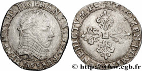 THE LEAGUE. COINAGE IN THE NAME OF HENRY III
Type : Demi-franc au col plat 
Date : 1593 
Mint name / Town : Toulouse 
Metal : silver 
Millesimal finen...