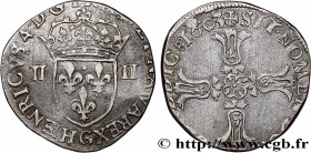 HENRY IV
Type : Quart d'écu, croix bâtonnée et fleurdelisée de face 
Date : 1603 
Mint name / Town : Poitiers 
Quantity minted : 17221 
Metal : silver...