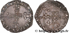 HENRY IV
Type : Huitième d'écu de Navarre 
Date : 1597 
Mint name / Town : Saint-Palais 
Metal : silver 
Millesimal fineness : 917  ‰
Diameter : 24  m...