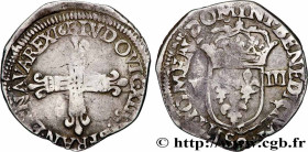 LOUIS XIII
Type : Huitième d'écu, 1er type 
Date : 1613 
Mint name / Town : Rennes 
Quantity minted : 107730 
Metal : silver 
Millesimal fineness : 91...