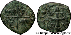 LOUIS XIII
Type : Vaquette, 3e type 
Date : 1641 
Mint name / Town : Morlaàs 
Metal : billon 
Millesimal fineness : 26  ‰
Diameter : 12,5  mm
Orientat...