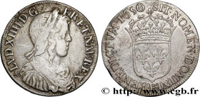 LOUIS XIV "THE SUN KING"
Type : Demi-écu à la mèche longue 
Date : 1650 
Mint name / Town : Angers 
Quantity minted : 40764 
Metal : silver 
Millesima...