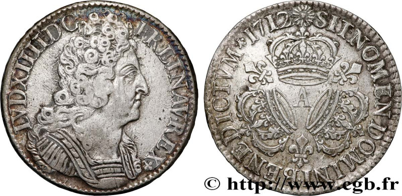 LOUIS XIV "THE SUN KING"
Type : Écu aux trois couronnes 
Date : 1712 
Mint name ...