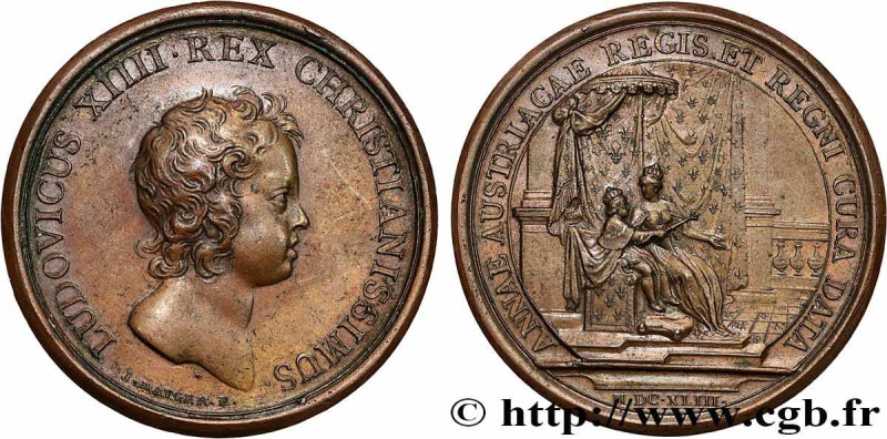 LOUIS XIV "THE SUN KING"
Type : Médaille, Anne d’Autriche, Régente 
Date : 1643 ...