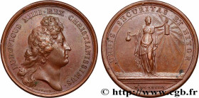 LOUIS XIV THE GREAT or THE SUN KING
Type : La sûreté et la netteté de Paris 
Date : 1669 
Metal : copper 
Diameter : 40,5  mm
Engraver : Mauger Jean 
...