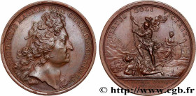 LOUIS XIV "THE SUN KING"
Type : Médaille, Journée de Crémone 
Date : 1702 
Metal : copper 
Diameter : 41  mm
Engraver : Mauger Jean 
Weight : 35,69  g...