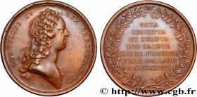 LOUIS XV THE BELOVED
Type : Médaille, Guérison du roi 
Date : 1728 
Metal : copper 
Diameter : 41,5  mm
Weight : 31,64  g.
Edge : lisse 
Puncheon : sa...