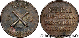 THE CONVENTION
Type : Médaille, Lyon assiégé 
Date : 1793 
Mint name / Town : 69 - Lyon 
Metal : bronze 
Diameter : 43  mm
Weight : 41,74  g.
Edge : l...