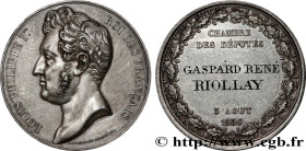 LOUIS-PHILIPPE I
Type : Médaille parlementaire, Gaspard, René Riollay 
Date : 1830 
Metal : silver 
Diameter : 41,5  mm
Engraver : GAYRARD Raymond (17...