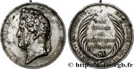 LOUIS-PHILIPPE I
Type : Médaille, Prix aux instituteurs primaires, Académie de Douai 
Date : 1835 
Metal : silver 
Diameter : 52,5  mm
Engraver : Jean...