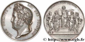 LOUIS-PHILIPPE I
Type : Médaille parlementaire, Session 1842 
Date : 1842 
Metal : silver 
Diameter : 52  mm
Engraver : Louis Michel Petit (1791-1851)...