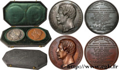 SECOND EMPIRE
Type : Coffret de 2 médailles, Asile d’aliénés 
Date : 1853 
Diameter : 50  mm
Engraver : CAQUÉ Armand Auguste (1795-1881) 
Weight : 58,...