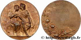 LOVE AND MARRIAGE
Type : Médaille, Souvenir du mariage contracté par les époux 
Date : n.d. 
Metal : bronze 
Diameter : 40,5  mm
Weight : 28,67  g.
Ed...