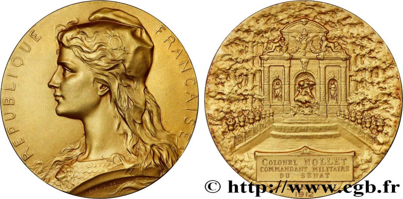 III REPUBLIC
Type : Médaille, Sénat 
Date : 1912 
Metal : gold plated silver 
Mi...