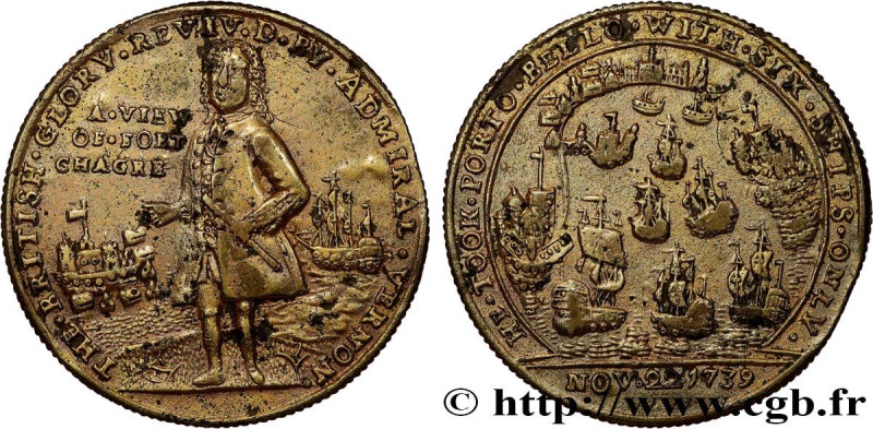 UNITED KINGDOM
Type : Médaille, Prise de Porto Bello par l’Amiral Vernon 
Date :...