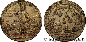UNITED KINGDOM
Type : Médaille, Prise de Porto Bello par l’Amiral Vernon 
Date : (c.1739) 
Metal : gilt copper 
Diameter : 37,5  mm
Weight : 14,36  g....