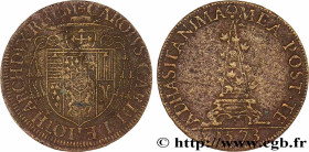 LORRAINE - GENTRY AND TOWNS
Type : Charles de Lorraine 
Date : 1573 
Metal : brass 
Diameter : 28  mm
Orientation dies : 6  h.
Weight : 3,62  g.
Obver...