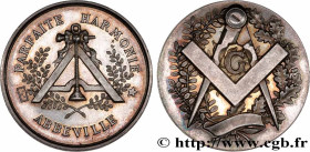 FREEMASONRY
Type : ABBEVILLE, LA PARFAITE HARMONIE 
Date : n.d. 
Mint name / Town : ABBEVILLE 
Metal : silver 
Diameter : 34  mm
Orientation dies : 12...