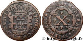 ANGOLA
Type : 10 Reis Pierre II 
Date : 1699 
Quantity minted : - 
Metal : copper 
Diameter : 31  mm
Orientation dies : 12  h.
Weight : 7,44  g.
Edge ...