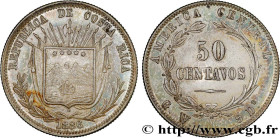 COSTA RICA
Type : 50 Centavos 
Date : 1886 
Mint name / Town : San José 
Quantity minted : 97000 
Metal : silver 
Millesimal fineness : 750  ‰
Diamete...
