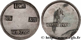 SPAIN - BALEARIC ISLANDS - FERDINAND VII
Type : 30 Sous ou Duro  
Date : 1821  
Mint name / Town : Majorque 
Quantity minted : - 
Metal : silver 
Diam...