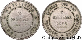 SPAIN - CARTAGENA
Type : 5 Pesetas Monnayage révolutionnaire 
Date : 1873 
Mint name / Town : Carthagène 
Quantity minted : - 
Metal : silver 
Millesi...