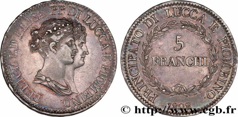 ITALY - LUCCA AND PIOMBINO
Type : 5 Franchi Elise et Félix Baciocchi 
Date : 180...