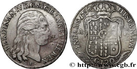 ITALY - KINGDOM OF THE TWO SICILIES
Type : 120 Grana Ferdinand IV 
Date : 1798 
Metal : silver 
Diameter : 40  mm
Orientation dies : 6  h.
Weight : 27...