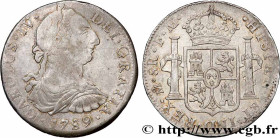 MEXICO - CHARLES IV
Type : 8 Reales  
Date : 1789 
Mint name / Town : Mexico 
Quantity minted : - 
Metal : silver 
Millesimal fineness : 900  ‰
Diamet...