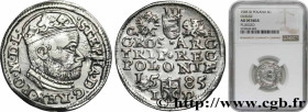 POLAND - LIVONIA - STEPHEN I BATHORY
Type : Trois groschen 
Date : 1585 
Mint name / Town : Olkusz 
Quantity minted : - 
Metal : billon 
Diameter : 21...