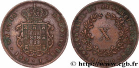 PORTUGAL - KINGDOM OF PORTUGAL - LUIS I
Type : 10 Réis  
Date : 1870 
Quantity minted : 360000 
Metal : copper 
Diameter : 32  mm
Orientation dies : 6...