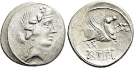 EASTERN EUROPE. Imitations of Roman Republic. Denarius (Circa 1st century BC). Imitating Q. Titius