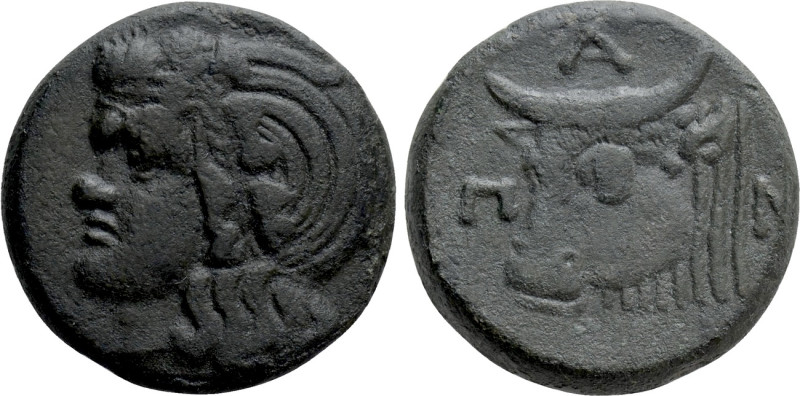 CIMMERIAN BOSPOROS. Pantikapaion. Ae (Circa 325-310 BC). 

Obv: Head of Satyr ...