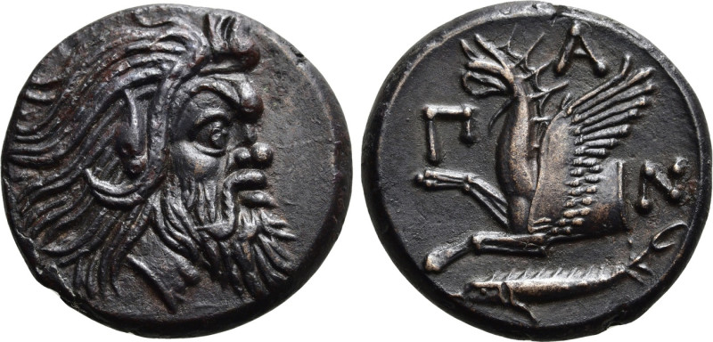 CIMMERIAN BOSPOROS. Pantikapaion. Ae (Circa 310-304/3 BC). 

Obv: Bearded head...