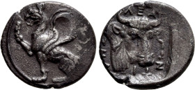 THRACE. Abdera. Drachm (Circa 381-378). Kleantides, magistrate