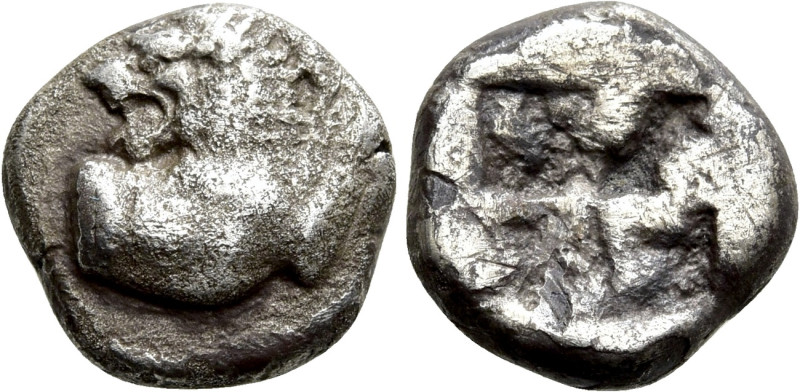 THRACE. Chersonesos. Diobol (Circa 500 BC). 

Obv: Forepart of lion right, hea...